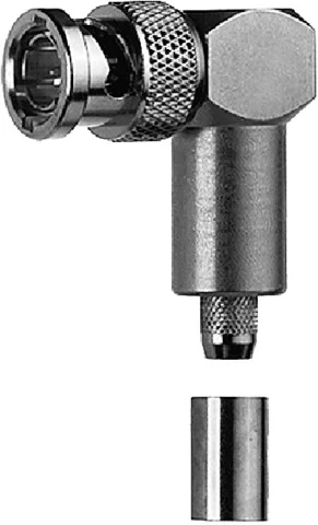 BNC Plug RG58 R/A Crimp/Crimp